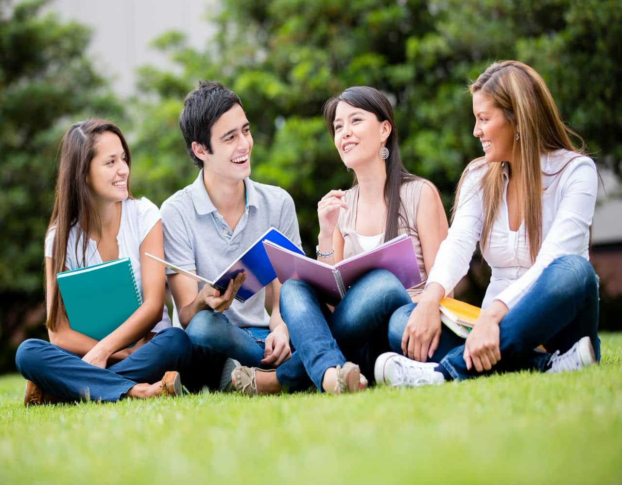 Happy group of students Happy group of students in Australia