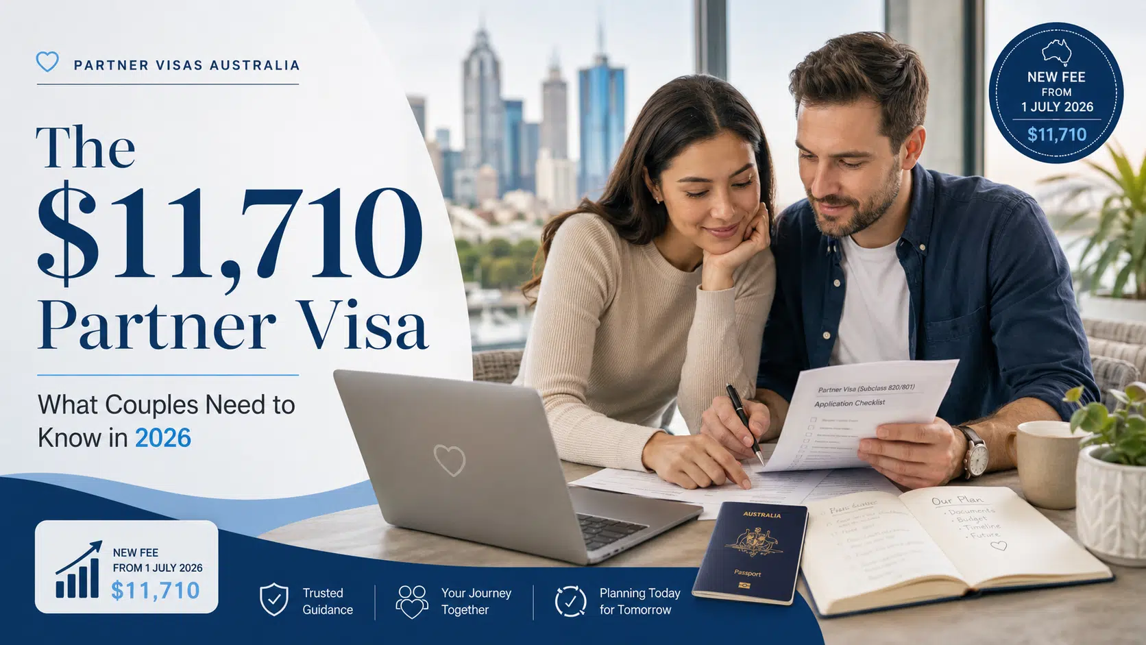 Couple Discussing Partner Visa Details